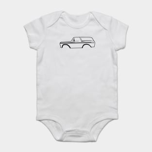 1978-1979 Ford Bronco Side Black No Logo Baby Bodysuit